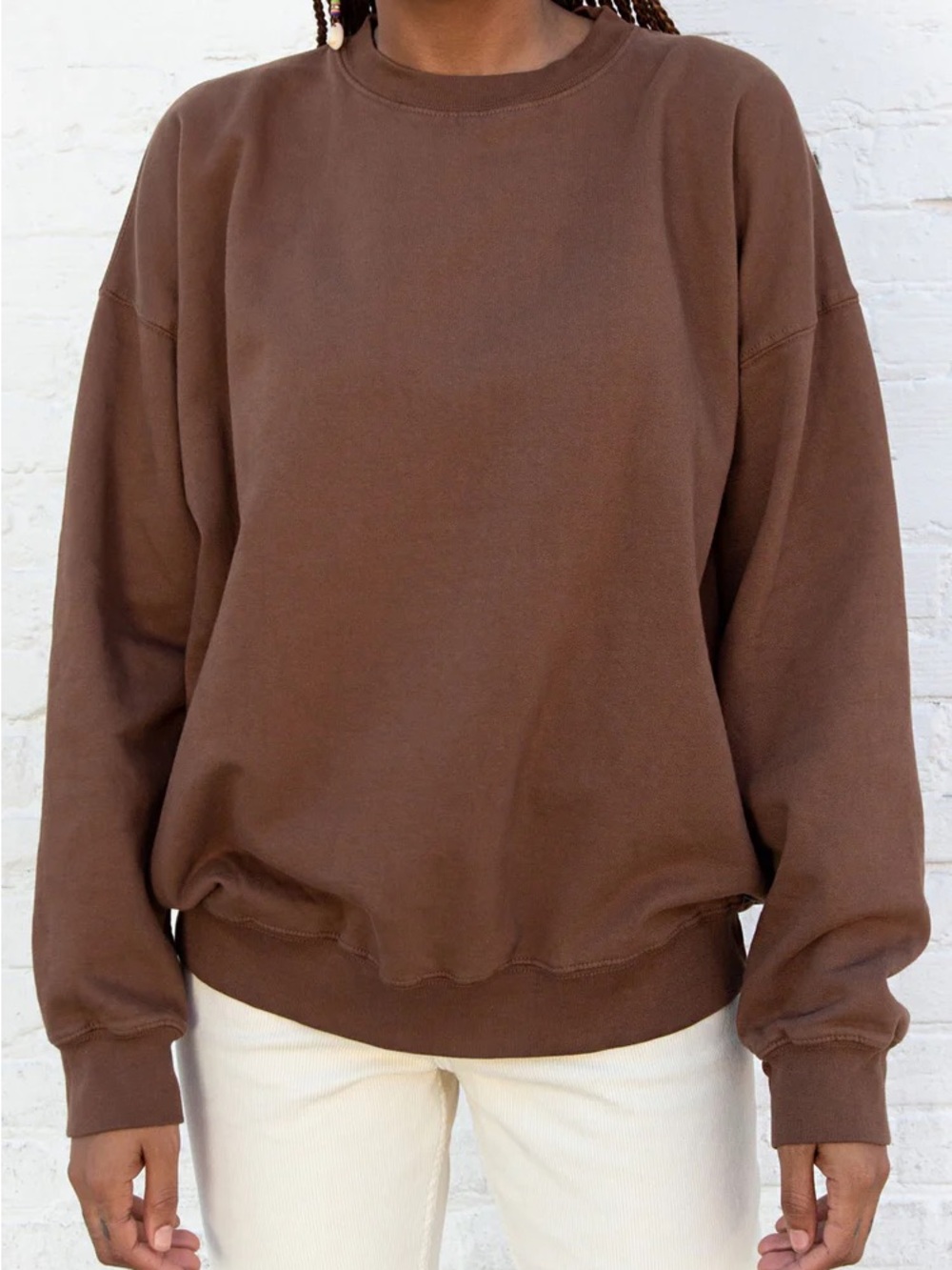 Brandy Melville Brown Erika Oversized Sweatshirt